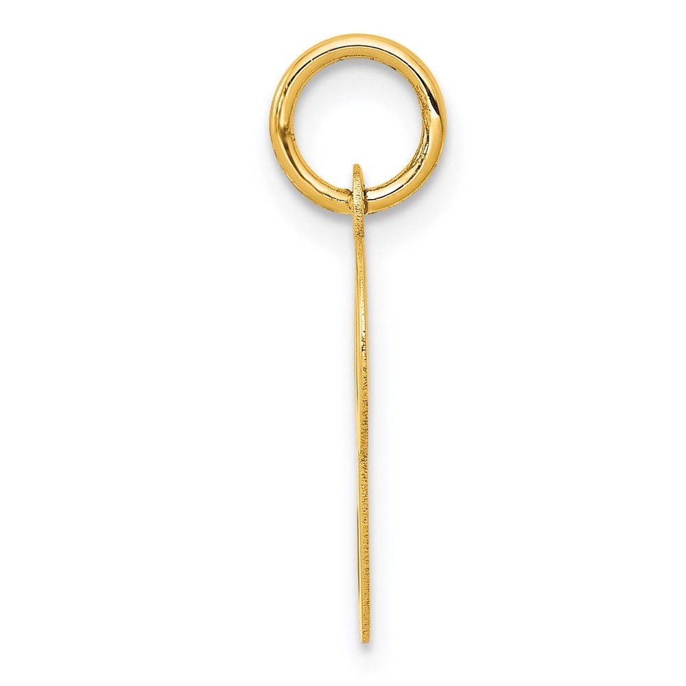 14k Yellow Gold Script Letter P Initial Charm Pendant