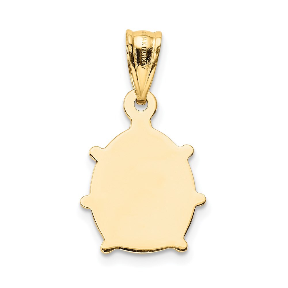 14k Yellow Gold Enameled Ladybug Charm Pendant for Women