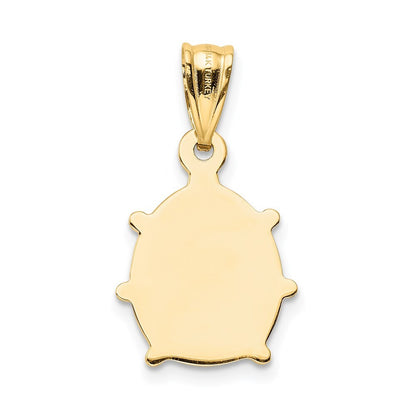 14k Yellow Gold Enameled Ladybug Charm Pendant for Women