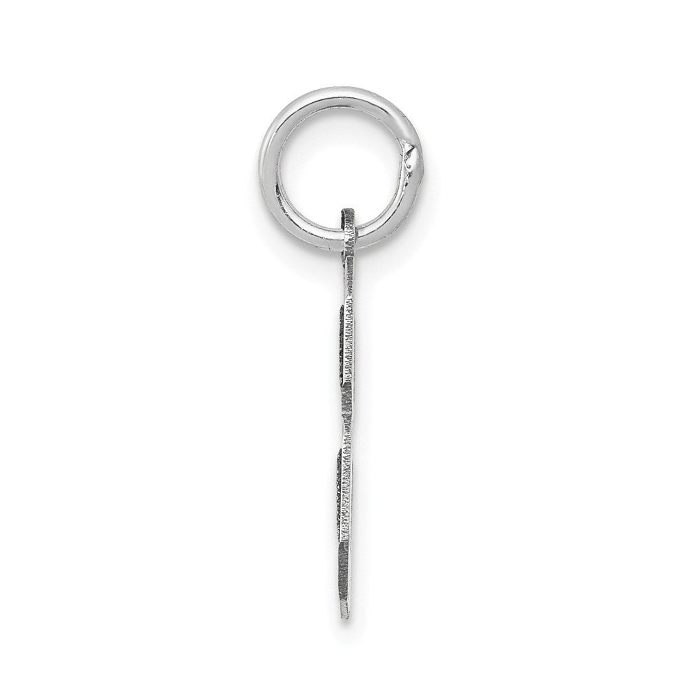 14K White Small Satin Number 8 Charm