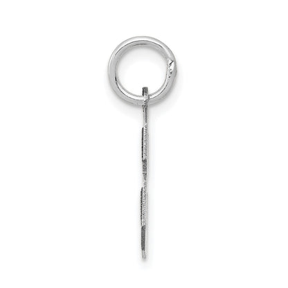 14K White Small Satin Number 8 Charm