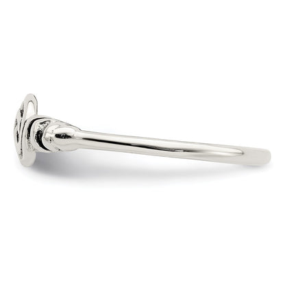 Sterling Silver Antiqued Swirl Ring Size 7