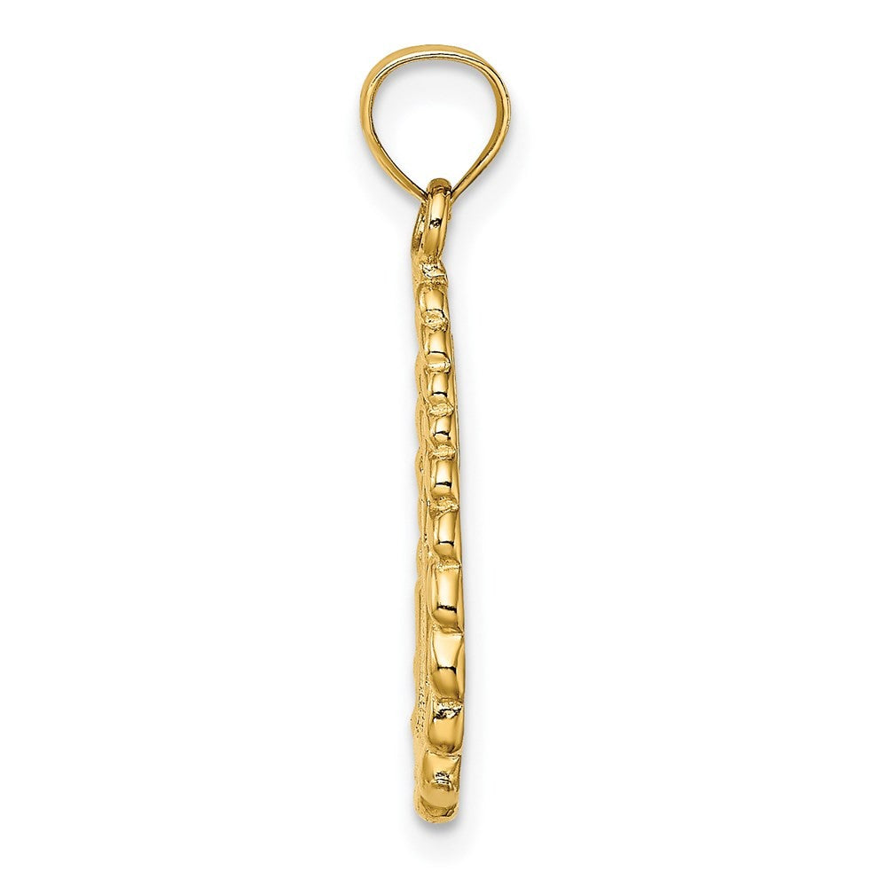 14k Yellow Gold Chicago Skyline/Willis Tower Teardrop Charm