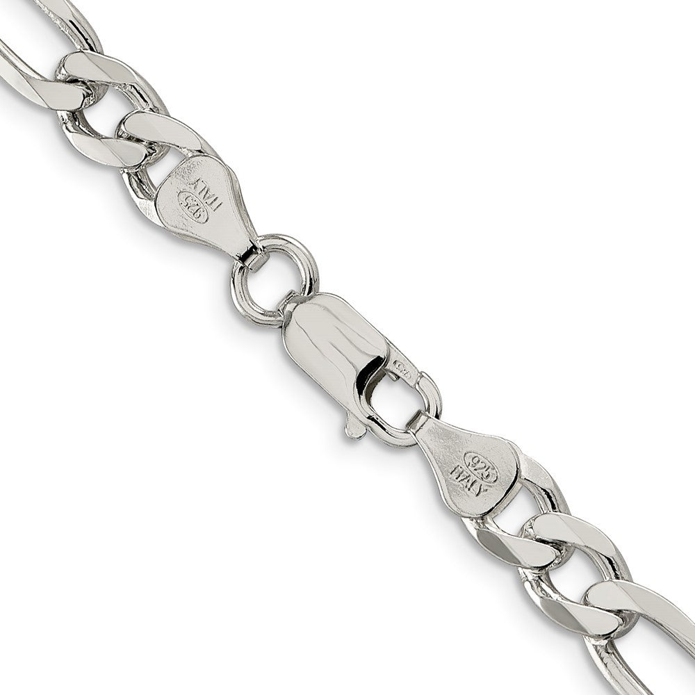 Sterling Silver 6.75mm Figaro Chain Necklace