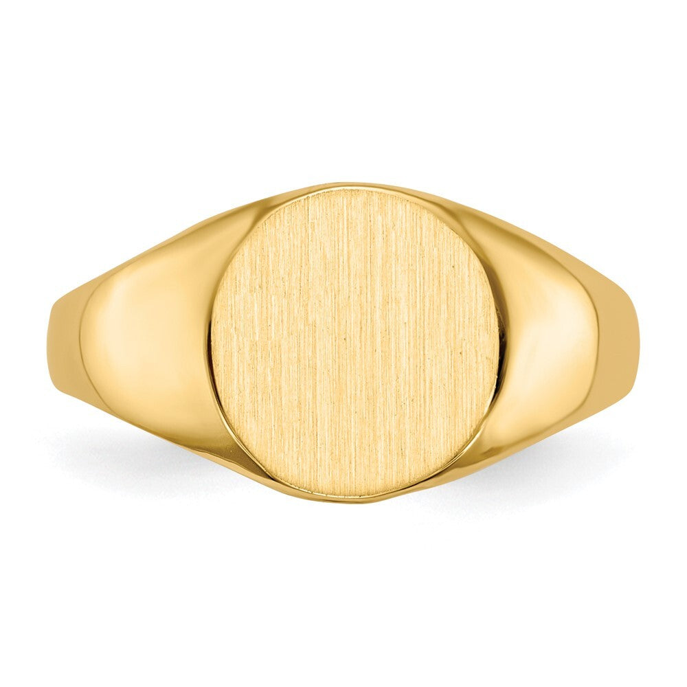14K Yellow Gold 9.5x10.0mm Open Back Signet Ring