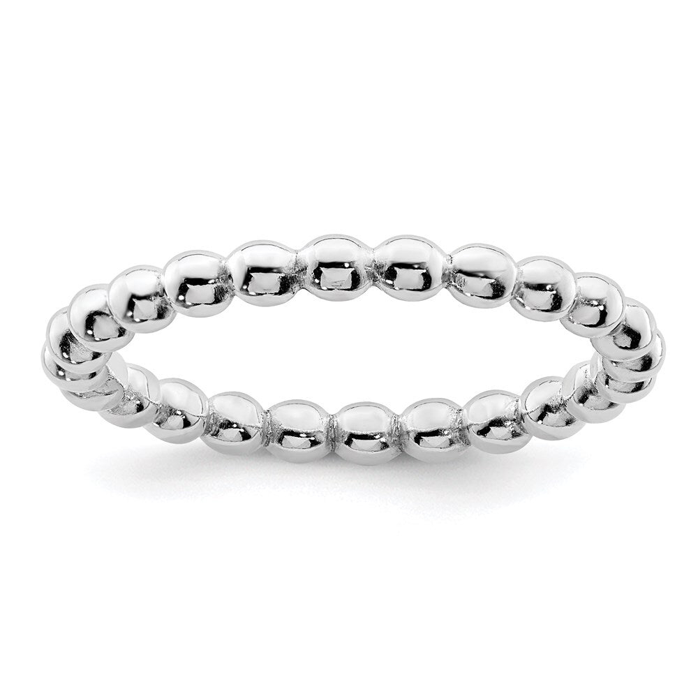 Sterling Silver Rhodium Plated Ring Size 7