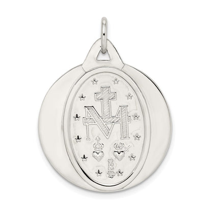 Sterling Silver Miraculous Medal Pendant Holiday Gift for Women