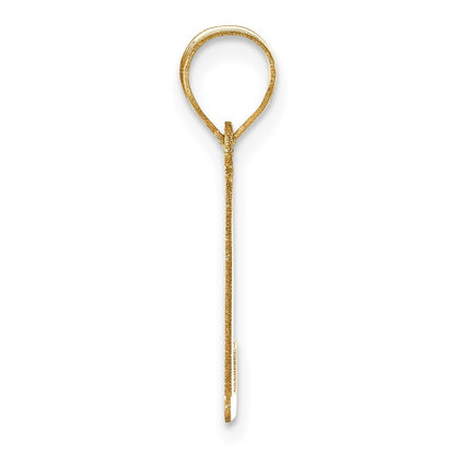 14k Yellow Gold Polished Letter L Initial Pendant