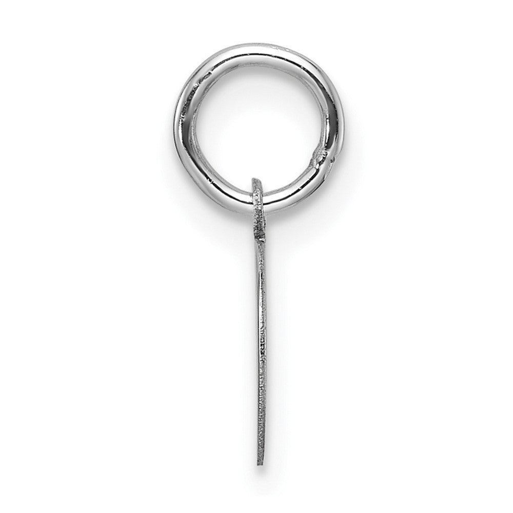 14k White Gold Plain .013 Gauge Round Engravable Disc Charm