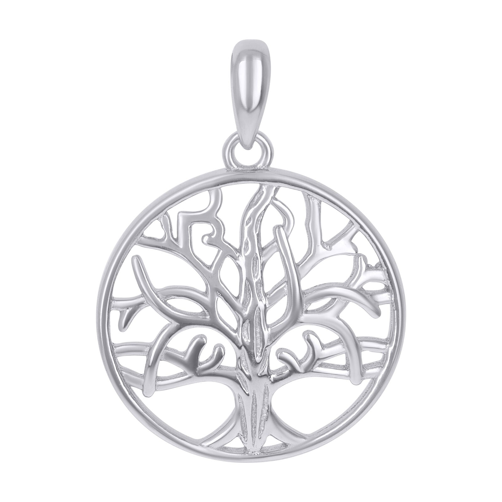 925 Sterling Silver Tree Of Life Good Luck Charm Pendant