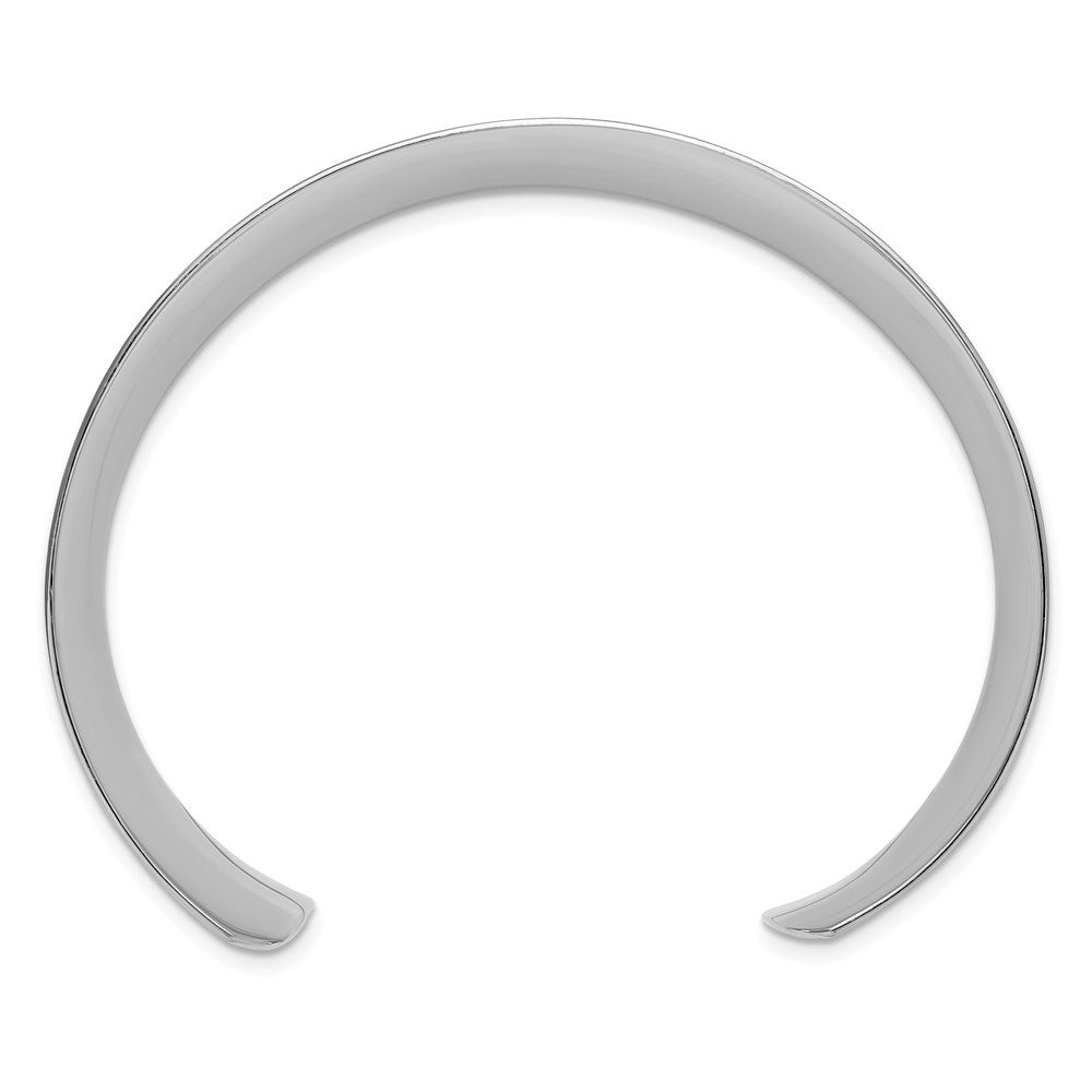 Sterling Silver Polished 25mm Concave Cuff Bangle