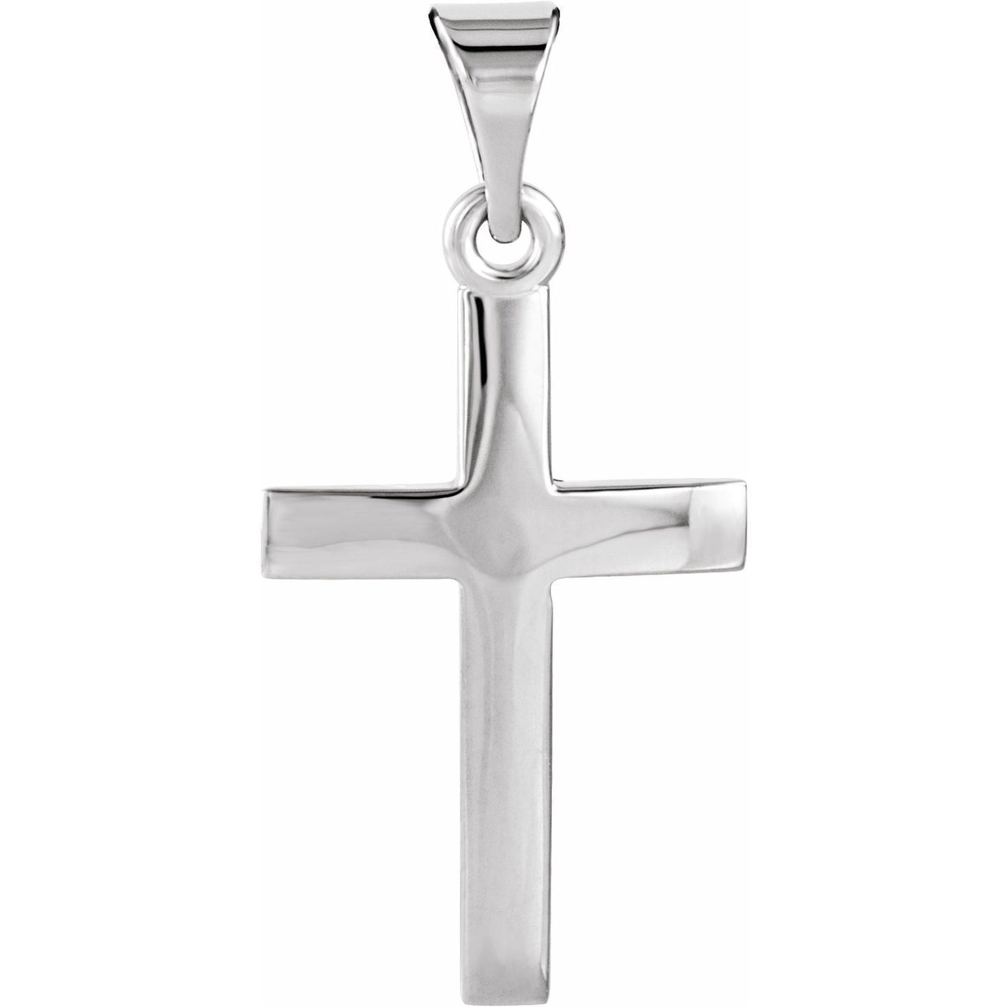 14k White Gold 17x11.5 mm Crucifix Catholic Cross Pendant Gift for Women