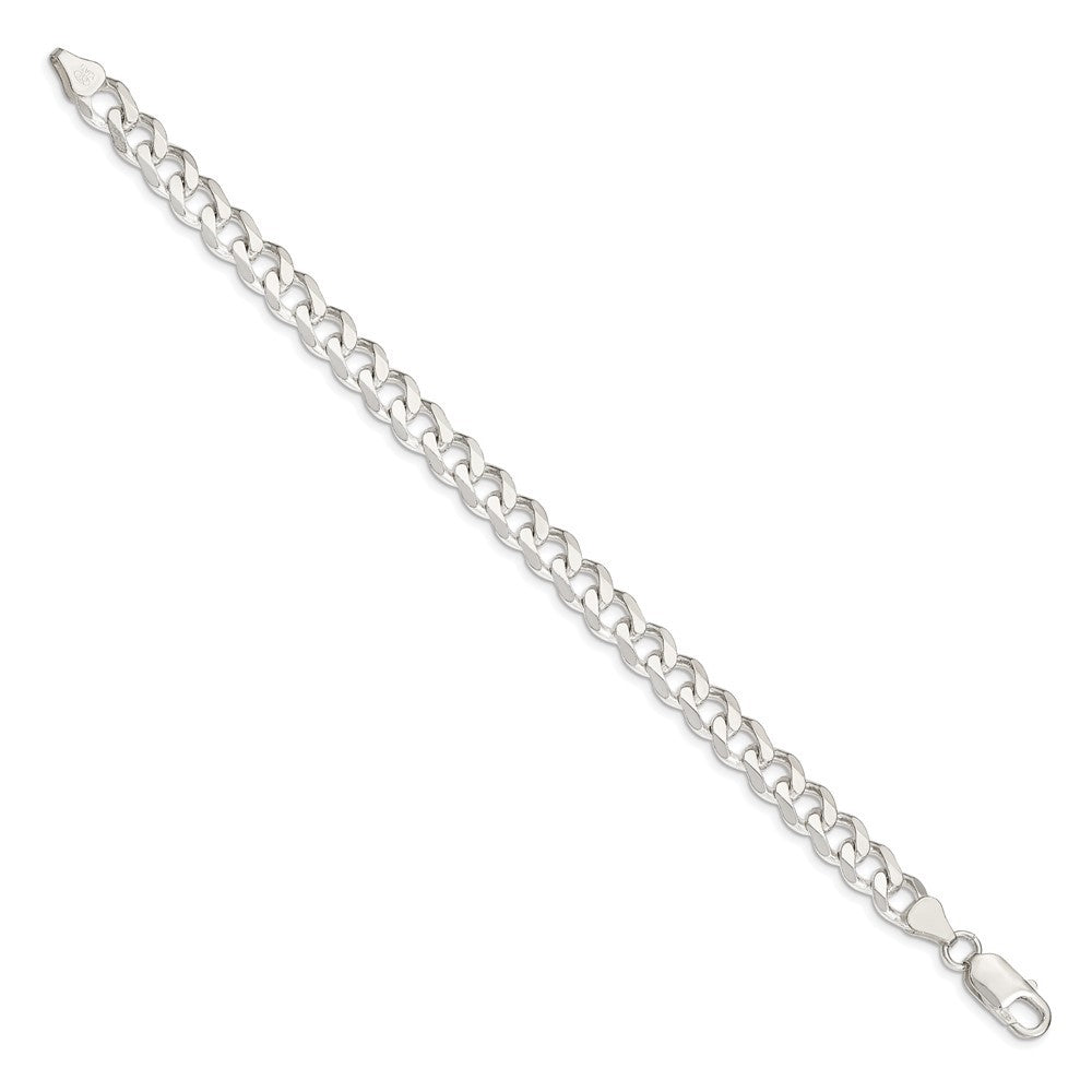 Sterling Silver 7.5mm Curb Chain Bracelet