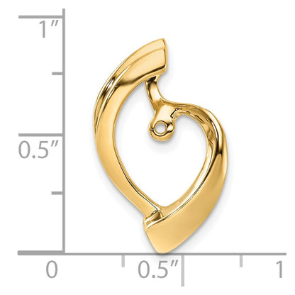 14k Yellow Gold Fancy Peg Set Slide Pendant Mounting for Women