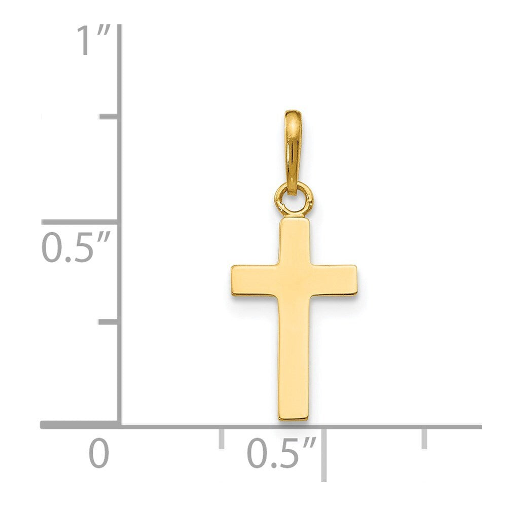 14k Yellow Gold Children's Cross Pendant for Women