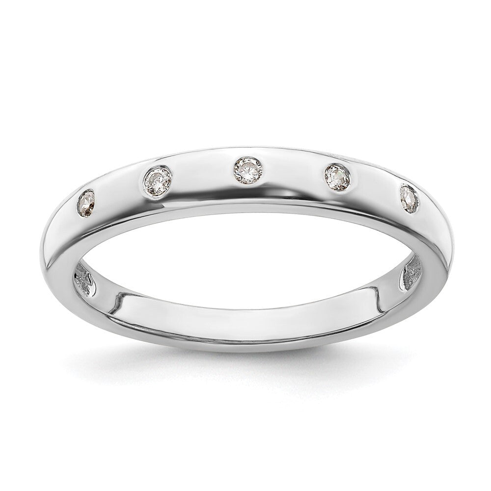 14k White Gold 5-stone Diamond Ring Size 7