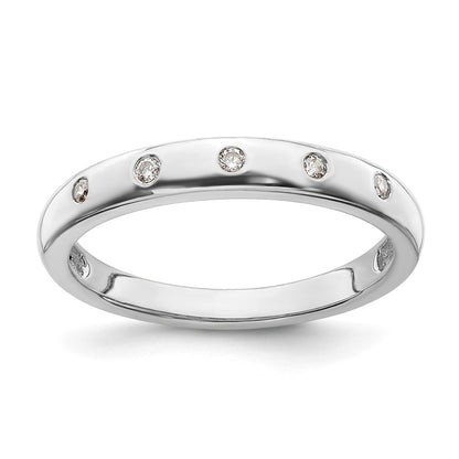 14k White Gold 5-stone Diamond Ring Size 7