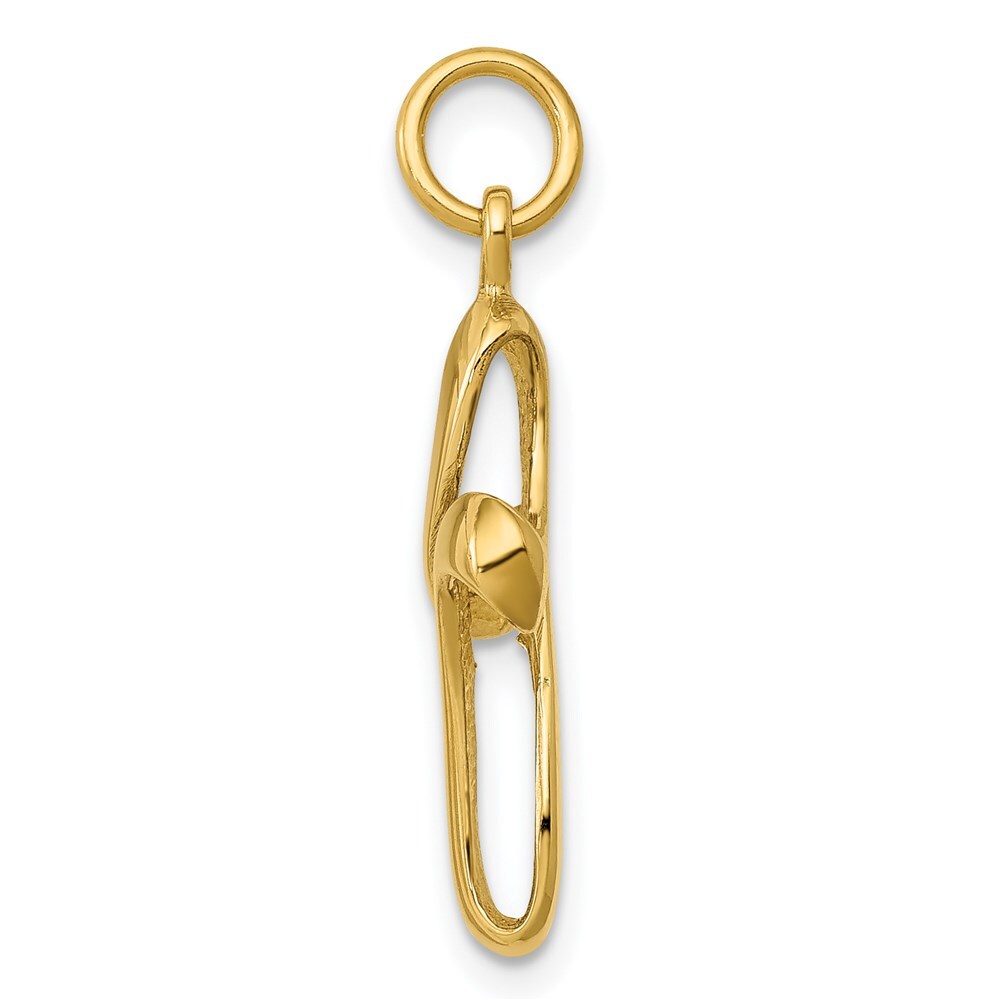 14k Yellow Gold Polished Cross Charm
