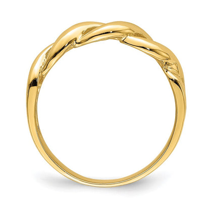 14K Yellow Gold Freeform Knot Ring
