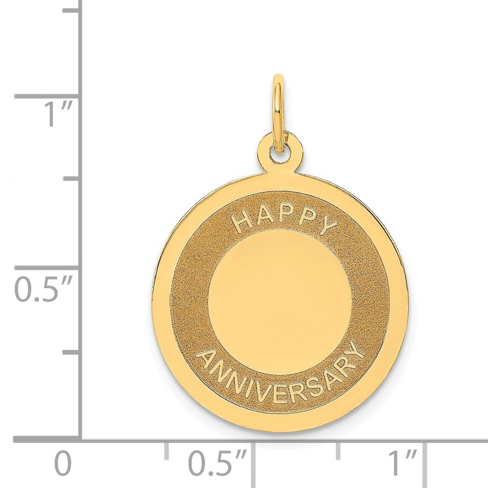 14k Yellow Gold HAPPY ANNIVERSARY Charm