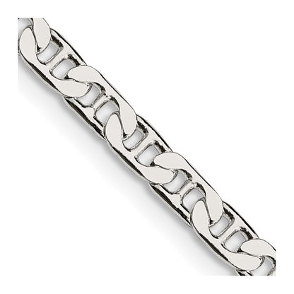 Sterling Silver 3.75mm Flat Anchor Chain Necklace