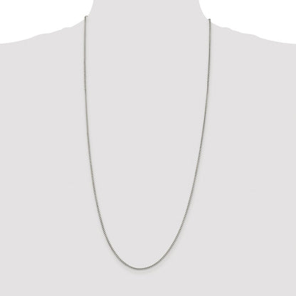 Sterling Silver Rhodium-plated 1.75mm Round Box Chain