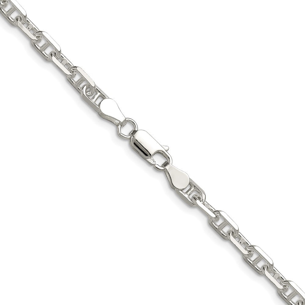 Sterling Silver Polished and Diamond-Cut 4.75mm Mariner Link Chain Necklace