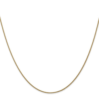 14k Yellow Gold 26 inch 1.05mm Diamond-cut Spiga with Lobster Clasp Chain