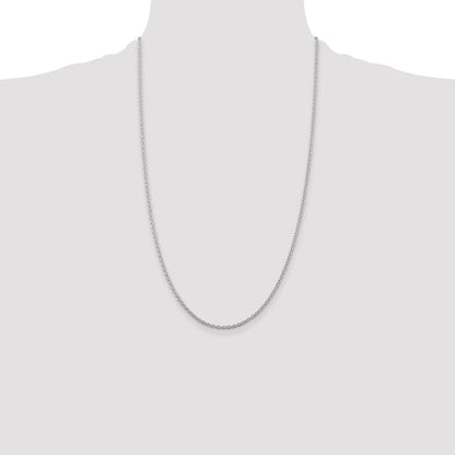 Sterling Silver 2.25mm Cable Chain