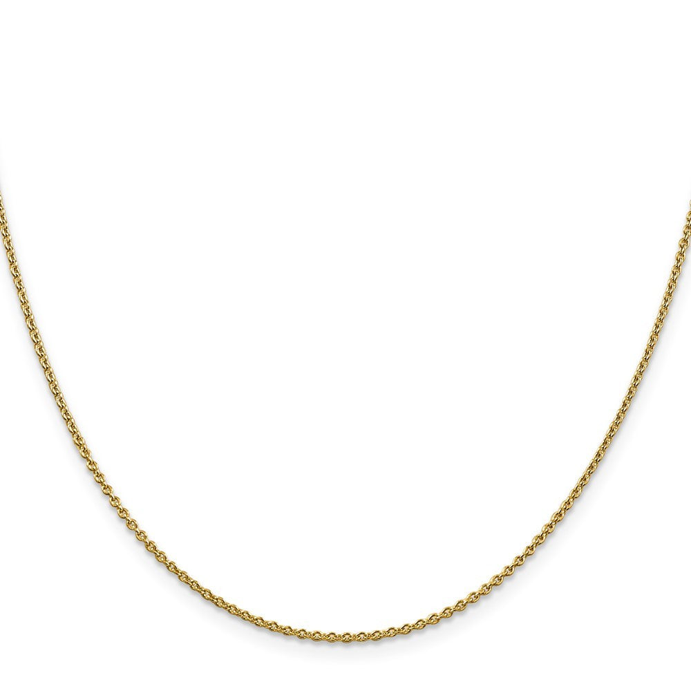 14k Yellow Gold 18 inch 1.4mm Forzantine Cable Chain Necklace