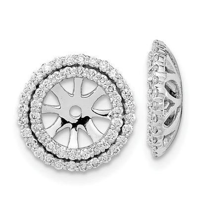 14k White Gold Diamond Earring Jackets