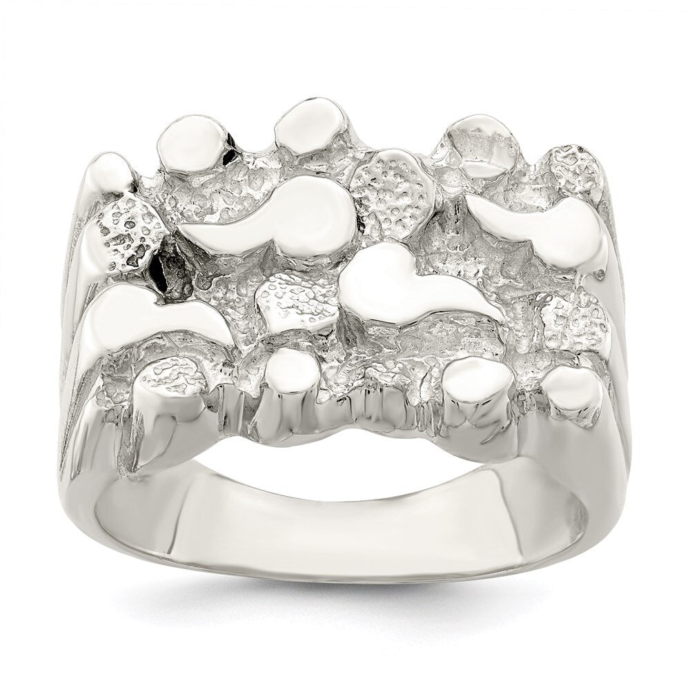 Sterling Silver Woman's Nugget Ring Size 7