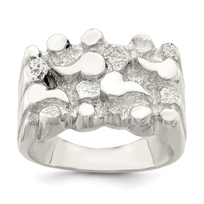 Sterling Silver Woman's Nugget Ring Size 7