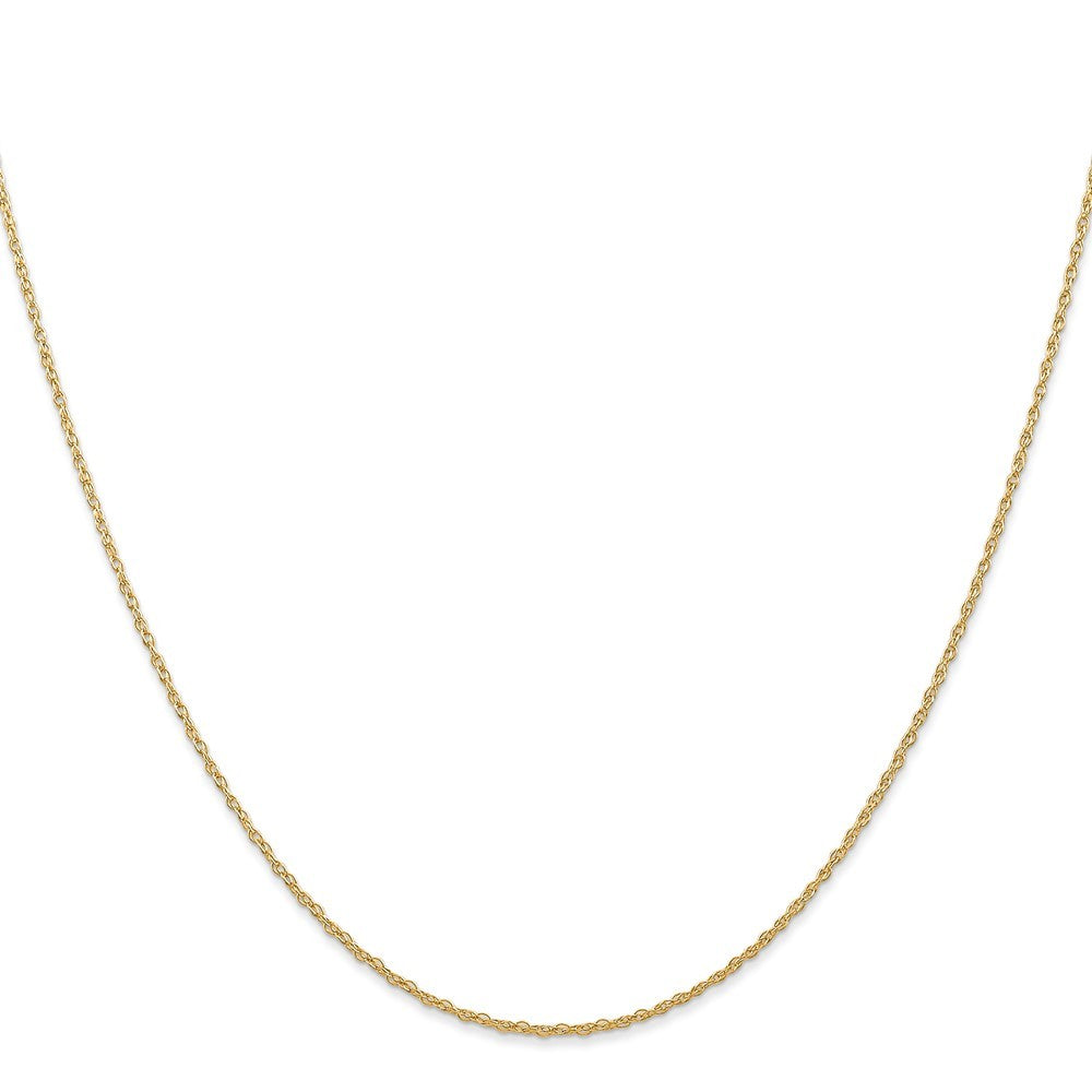 14k Yellow Gold 14" Carded .7mm Cable Rope Chain Necklace