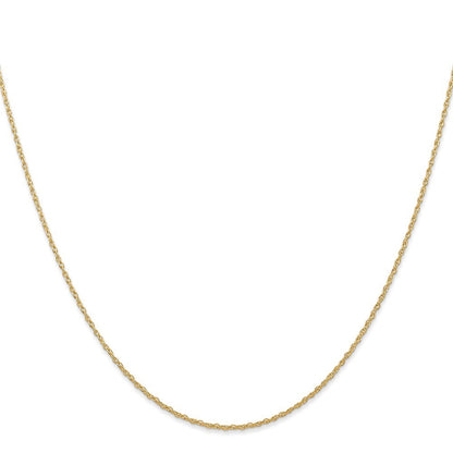 14k Yellow Gold 14" Carded .7mm Cable Rope Chain Necklace