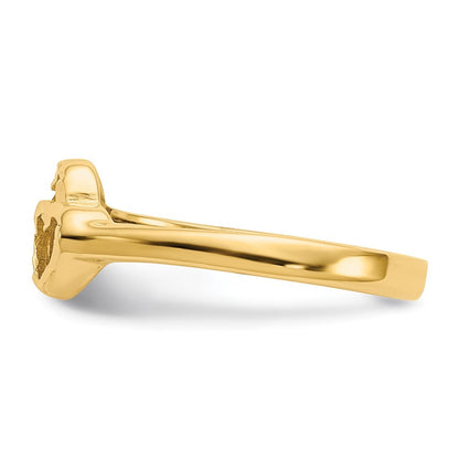 14K Yellow Gold Children's Heart Ring