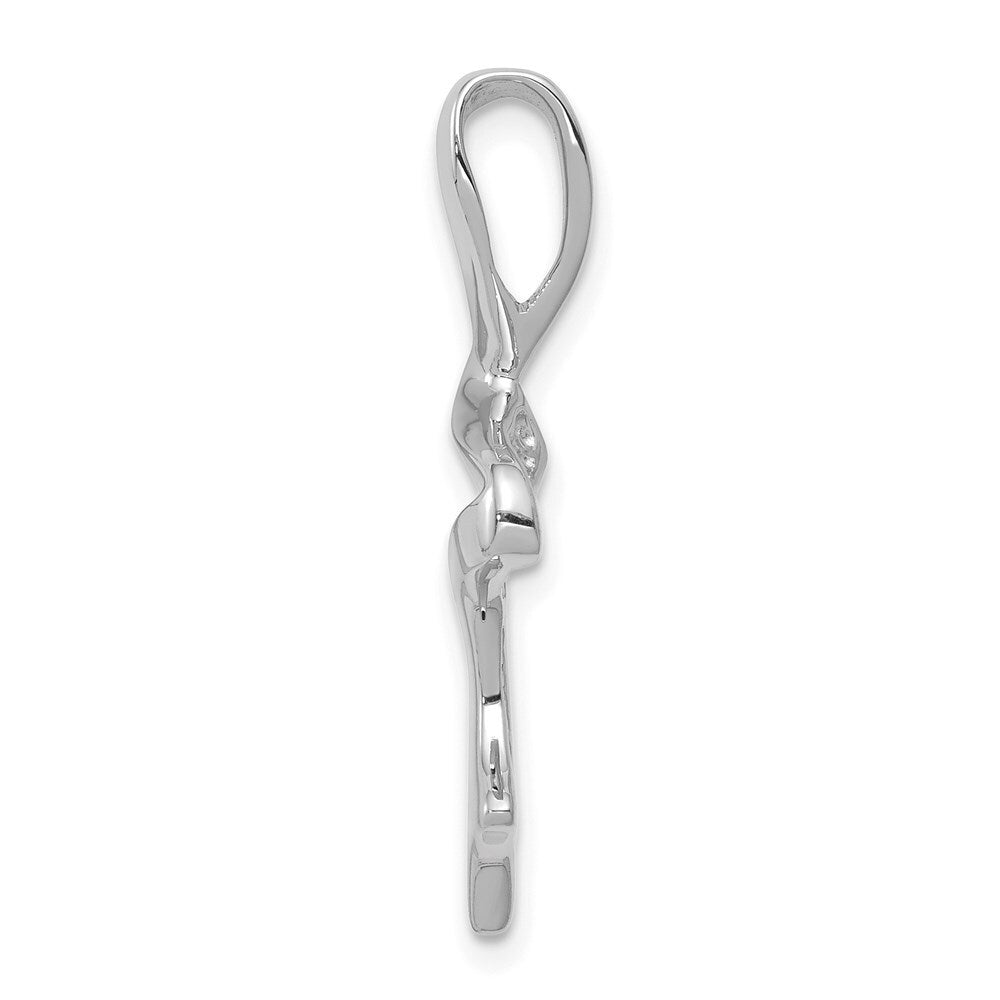 14k White Gold Chain Slide Pendant