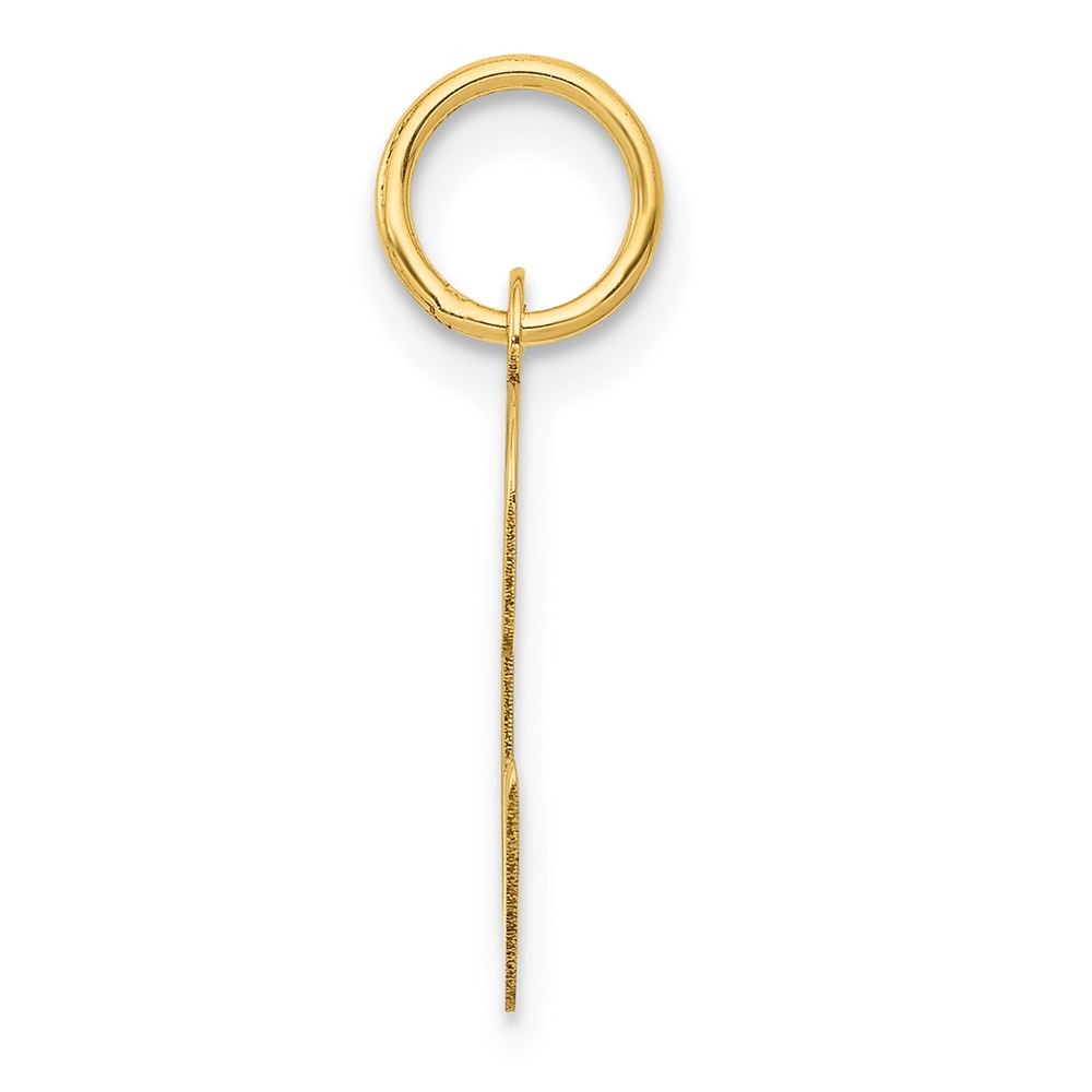 14k Yellow Gold Medium Script Letter C Initial Charm