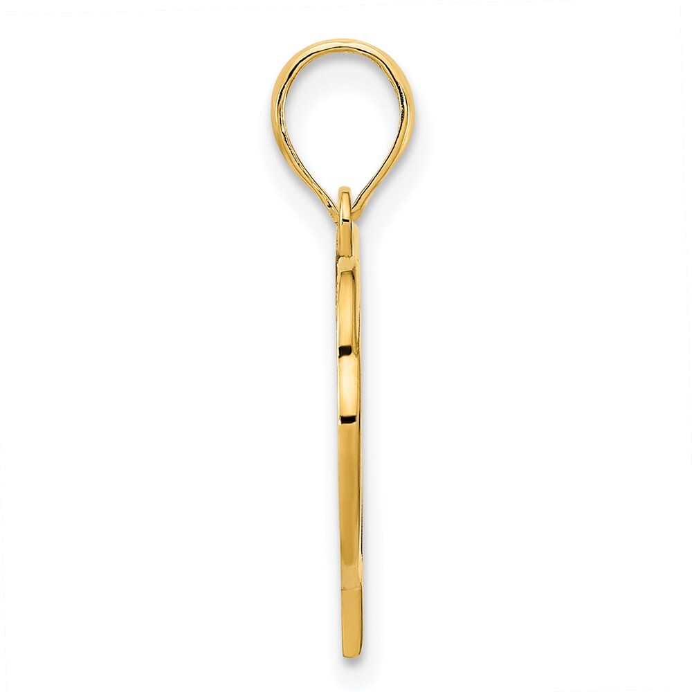 14k Yellow Gold Heart in a Heart Pendant for Women