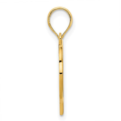 14k Yellow Gold Heart in a Heart Pendant for Women