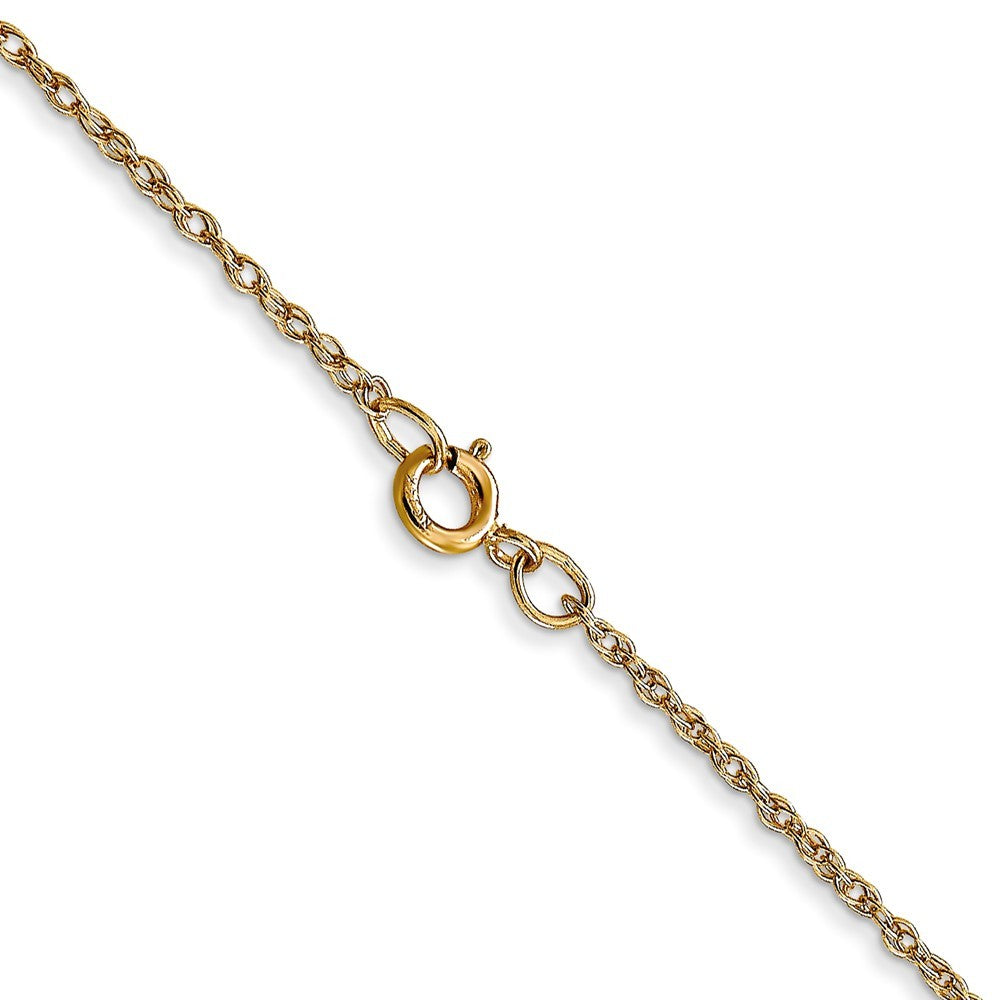 14k Yellow Gold 14" Carded .95mm Cable Rope Chain Necklace