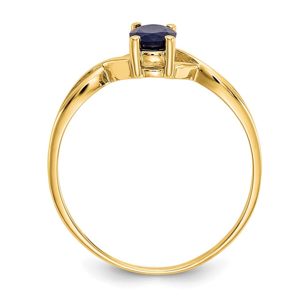 14K Yellow Gold Sapphire Birthstone Ring