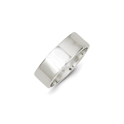 Sterling Silver 7mm Lightweight Flat Size 6 Band Ring