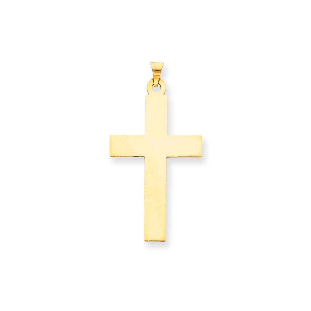 14k Yellow Gold Polished Cross Charm