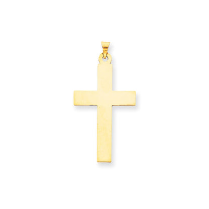 14k Yellow Gold Polished Cross Charm