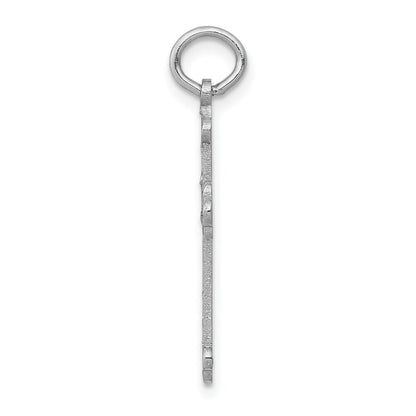 14k White Gold Laser Designed Cross Pendant for Women