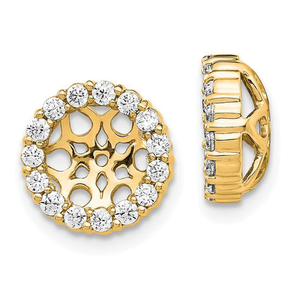 14k Yellow Gold Diamond Earring Jackets