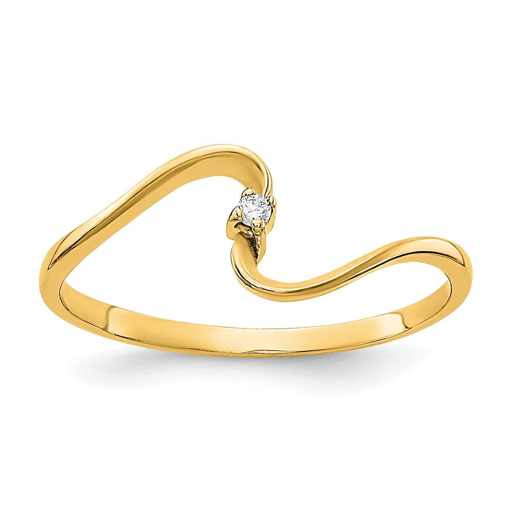 14K Yellow Gold AA Diamond ring