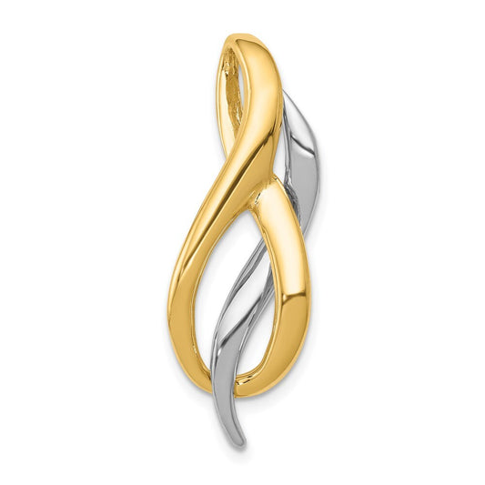 14k Two-tone Gold Slide Pendant for Women