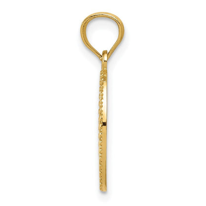 14k Yellow Gold Gold Polished Small Cross Medal Pendant for Women